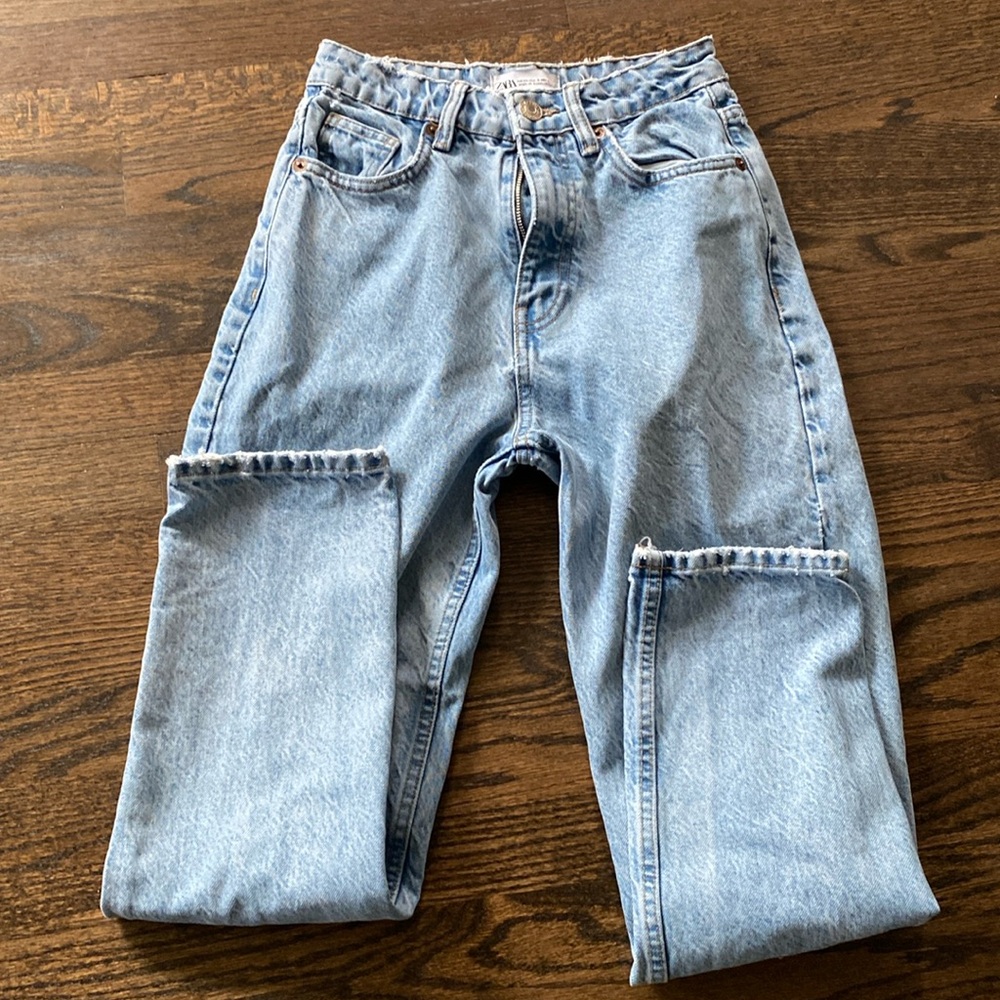 Zara Jeans High Waist Wash Denim Size 2